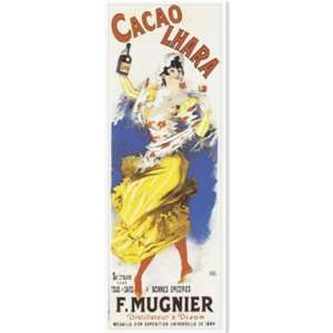  Cacao Lhara, French Liquor Ad AZV01193 metal print