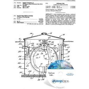  NEW Patent CD for WASTE TREATMENT SYSTEM 