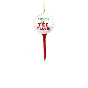  4.5 Anytime is Tee Time Golf Christmas Ornament