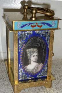 Vintage Porcelain Panel & Cloisonne Carriage Clock  