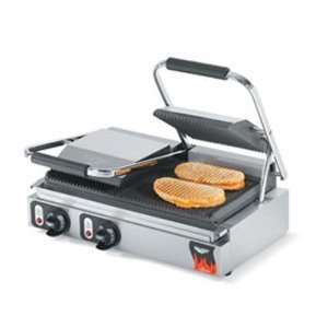  Italian Panini Grill, Grooved Upper and Lower Cast Iron 