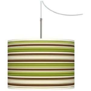  Tampa Stripe Giclee Glow Swag Style Plug In Chandelier 