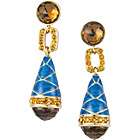 Michelle Monroe Blue Enamel Earrings $68.00