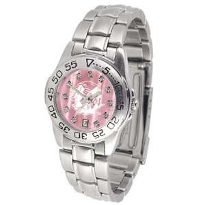   Sioux NCAA Mother of Pearl Sport Ladies Watch (Metal Band) Sports