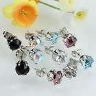 10PC Job Lot Nickel Free Stud Earrings & Mix Color Crys