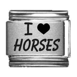  I Heart Horses Laser Italian Charm Jewelry