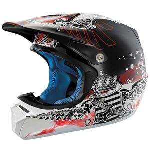  Fox Racing V3 Montage Helmet   X Large/Black/Red 