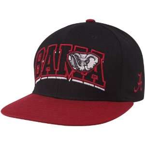   Crimson Black Varsity Block Snapback Adjustable Hat