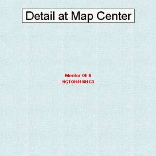  USGS Topographic Quadrangle Map   Mentor OE N, Ohio 