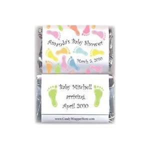   MINIBS211A   Miniature Baby Shower Baby Feet Candy Bar Wrappers Baby