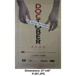   DOCTOBER 2000 4th Ann. Film Festival 27x40 Poster 
