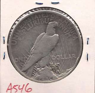 1921 Peace Liberty Silver Dollar Very Fine A546  