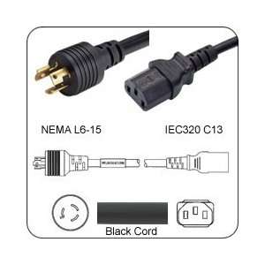  PowerFig PFL61514C1396 AC Power Cord L6 15 Plug to IEC 