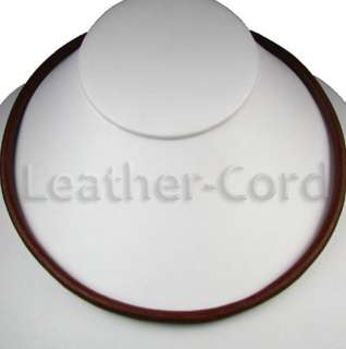 ROUND LEATHER CORD NECKLACE 5.0mm CUSTOM COLOR & SIZE  