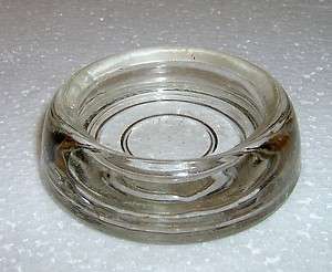 Vintage Glass Furniture Coaster/3 bottom diameter 2 1/4 inside top 