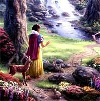 Thomas Kinkade Art Disney Snow White Classic Canvas  