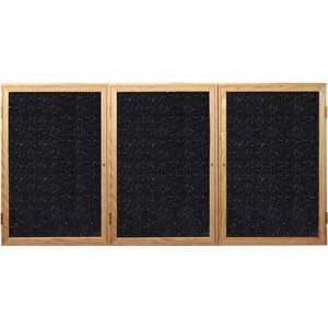  Enclosed Recycled Rubber Bulletin Board w/ Three Doors 