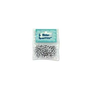  Silver tone round beads (Wholesale in a pack of 25 