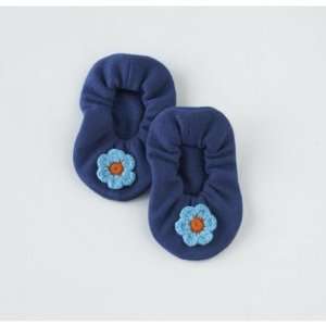  Ballerina Slippers with Flowers ( Blue )