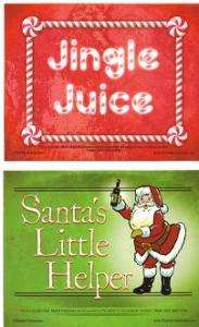 Jingle Juice Reindeer Fuel 4 Christmas Bottle Labels  