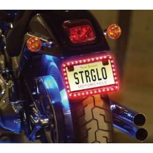  MCLLPYW Yellow Motorcycle LED License Plate Frame Automotive