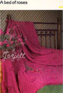 Bed of Roses Bedspread or Afghan crochet pattern  