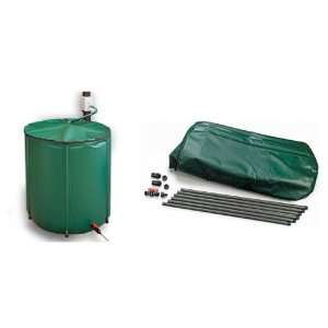  60 Gallon Folding Rain Barrel (Green) (28H x 24W x 24D 