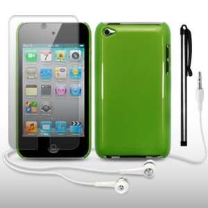 IPOD TOUCH 4 GLOSS BACK COVER WITH SCREEN PROTECTOR, STYLUS & HEADSET 