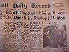 ROSWELL  1947 UFO Newspaper  full size  