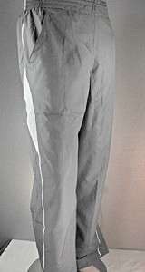   Gray with White Trim Athletic Polyester Training Pant Free S/H