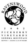Ravenswood Pickberry Vineyards 2002 