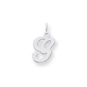  Sterling Silver Stamped Initial G Charm Jewelry