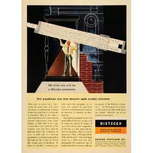  1955 Ad Eugene Dietzgen Printmaking Draft Surveyor 