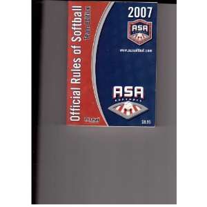 2007 Official Rules of Softball Team Edition USA Softball Books