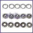 50 Sets 3/8 Inch Open Ring No Sew Snaps Fasteners Silver