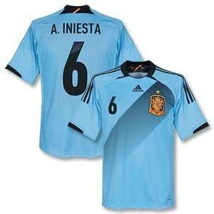  12 13 Spain Away Jersey + A. Iniesta 6