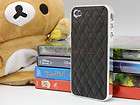   LEATHER HARD CASE BACK COVER for AT&T VERIZON SPRINT iPHONE 4 4S 4G S