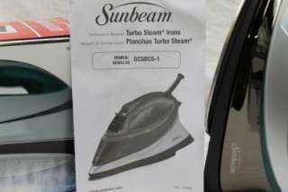 Sunbeam gcsbcs 105 Turbo Steam Iron Vertical Steam Hanging Garments 