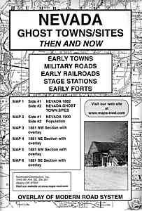 Ghost Town Maps Then and Now Treasure Coins Nevada  