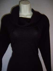 ANTONIO MELANI McKenna Brown Draped 100% Merino Wool Sweater Dress S 