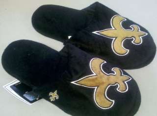 Pair New Orleans Saints Big Logo Slippers 2010 NEW NFL  