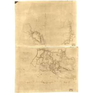  Civil War Map Sketch of country between Haxalls Landing 