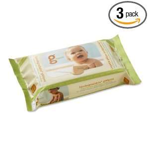  Gdiapers Biodegradable Gwipes, 1.10 Pound (Pack of 3 