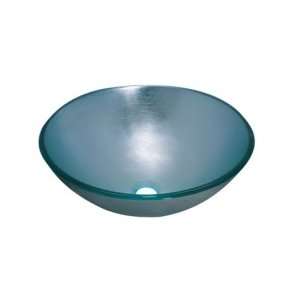   Year Warranty Blue Round Tempered glass Vessel Sink