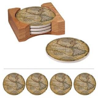  Old World Maps Absorbent Coasters