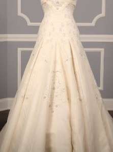   Reva Mivasagar Soiree Sleeveless Silk Ivory Couture Bridal Gown 8 NEW