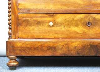 EXCELLENT ANTIQUE LOUIS PHILIPPE MARBLE TOP CHEST OF DRAWERS BUFFET 
