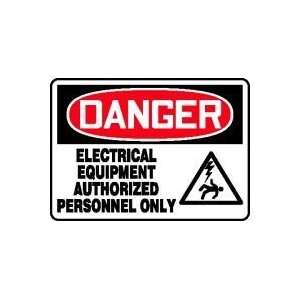 DANGER ELECTRICAL EQUIPMENT AUTHORIZED PERSONNEL ONLY (W/GRAPHIC) 10 