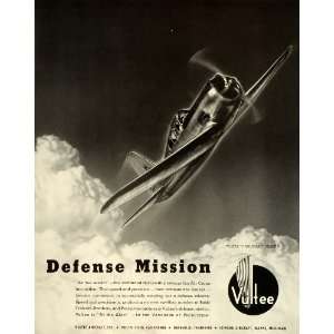  1941 Ad Vultee Vanguard Aircraft Air Force Military Defense 