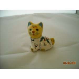  Mexican Cat Pottery Statue New 